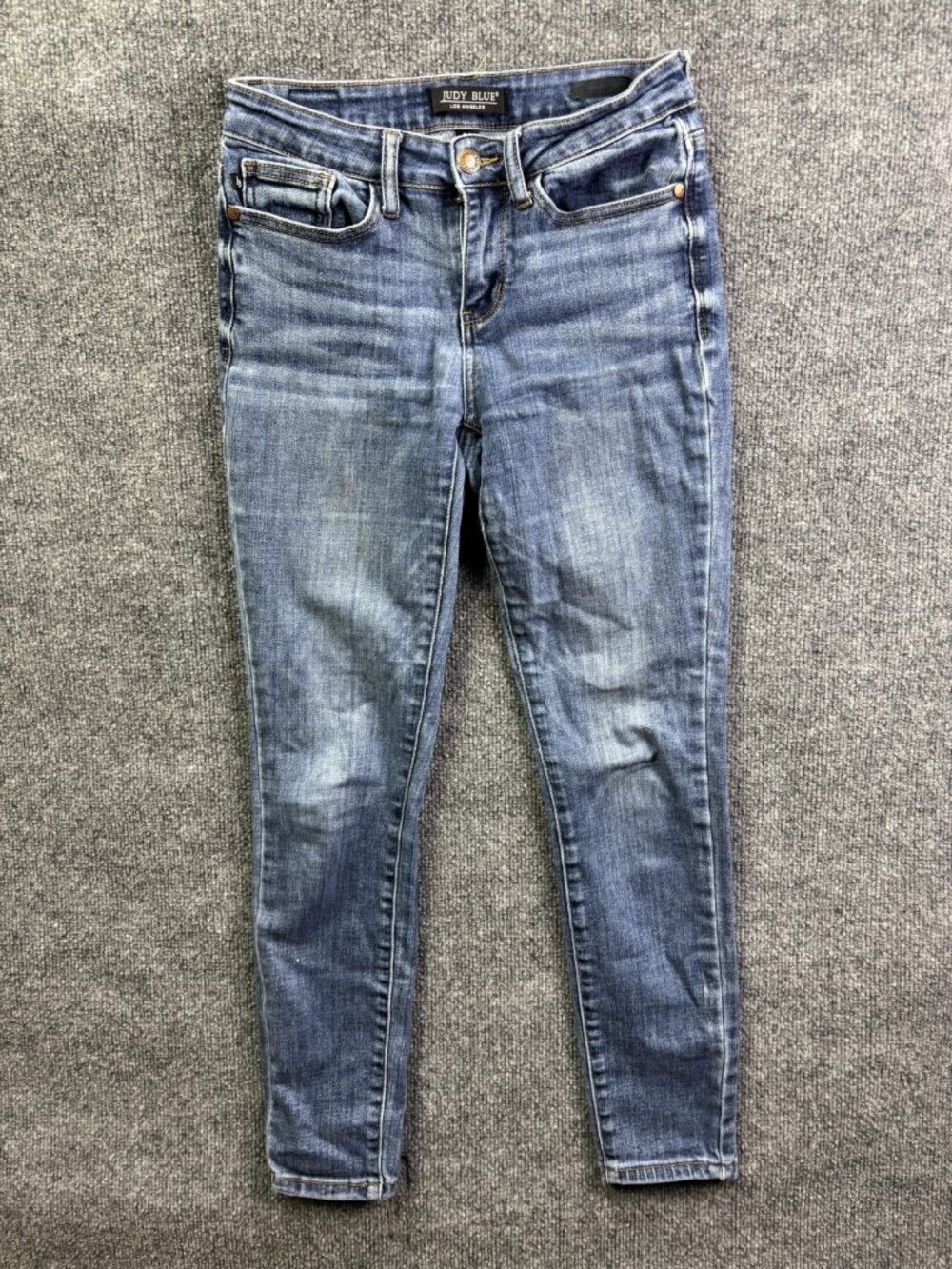 Judy Blue Skinny Jeans Womens 26 Blue Med Wash Mid Rise Stretch 26x28 Denim